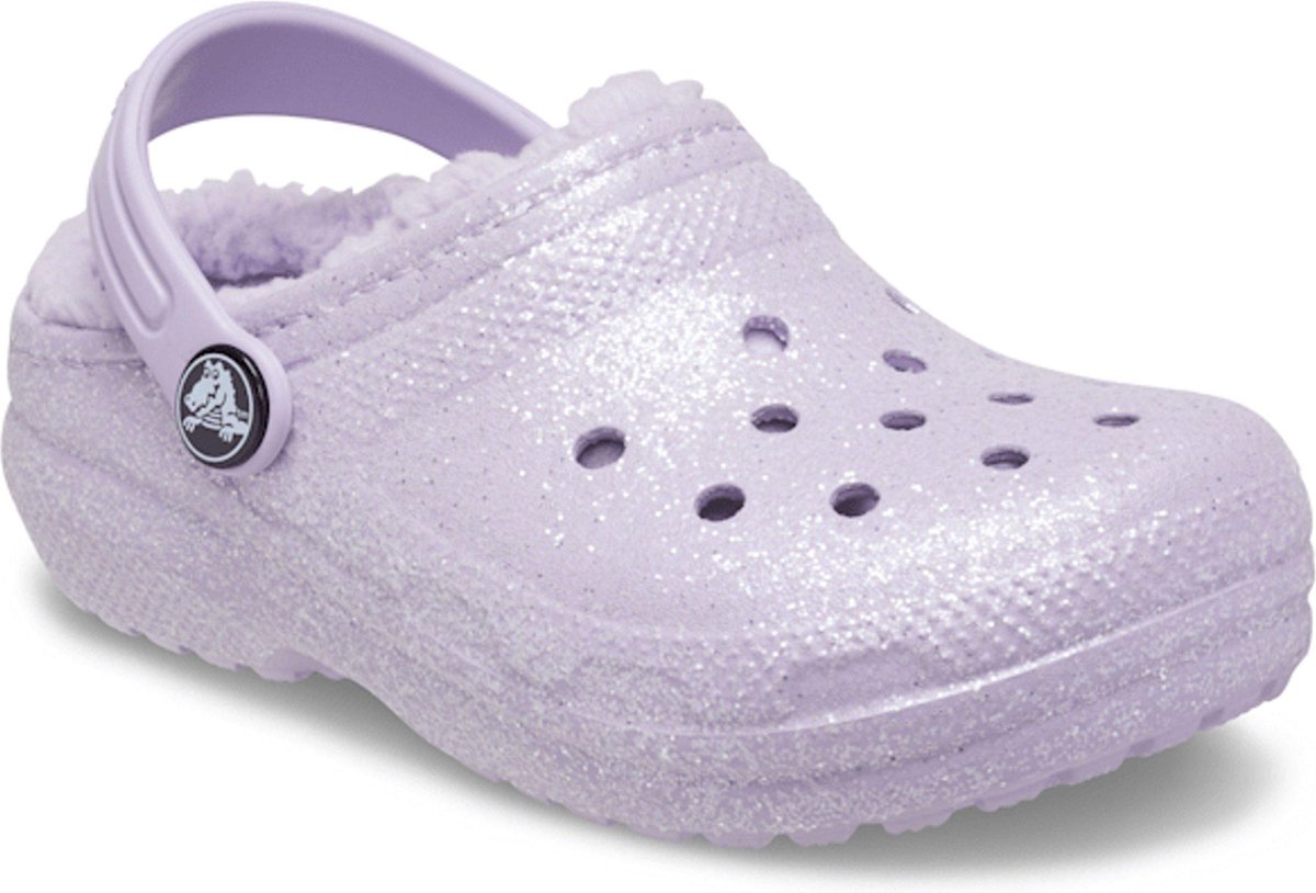 Crocs Classic Glitter Lined Kid Klomp lavender