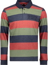 Tom Tailor Lange mouw Polo shirt - 1027432 Rood (Maat: L)