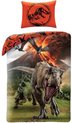 Jurassic World T-Rex Volcano Dinosaurus Dekbedovertrek - Eenpersoons - 140x200 cm - Multi