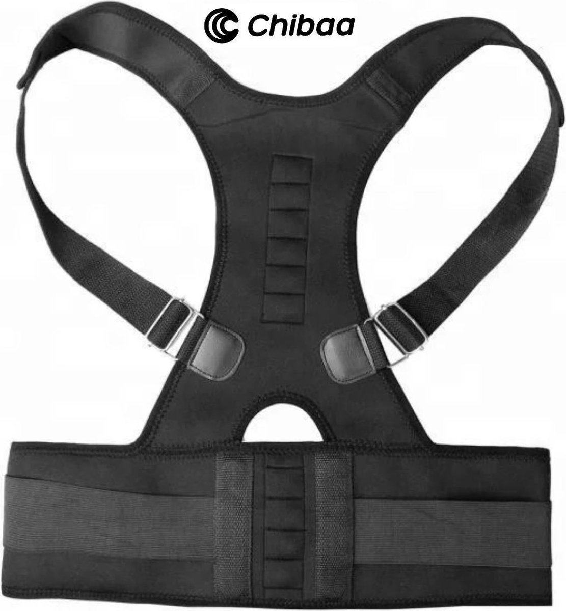 Chibaa Medium Magnetic corrector |houding Correctie Brace |Postuur Corrector |Rug Band / Schouder Band | Steunvest |Rugband |Verminderd klachten |Last van rug |Fitness | Sporten | Hardlopen| Medium