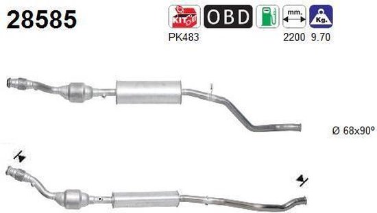 Katalysator geschikt voor o.a. Peugeot 206, Peugeot 206 Cc | bol.com