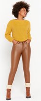 Skinny broek van imitatieleer - Bruin