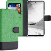 kwmobile telefoonhoesje voor Google Pixel 6 - Hoesje met pasjeshouder in mintgroen / zwart - Case met portemonnee