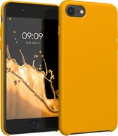 kwmobile telefoonhoesje voor Apple iPhone SE (2022) / SE (2020) / 8 / 7 - Hoesje met siliconen coating - Smartphone case in abrikoos