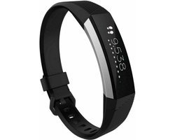 Siliconen Smartwatch bandje - Geschikt voor Fitbit Alta / Alta HR siliconen bandje - zwart - Strap-it Horlogeband / Polsband / Armband - Maat: Maat S