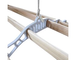 Droogrek Ophangbaar - Wit - 2.4 meter - plafond wasrek