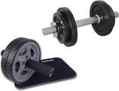 Tunturi - Fitness Set - Halterset 10 kg incl 1 Dumbellstang - Trainingswiel
