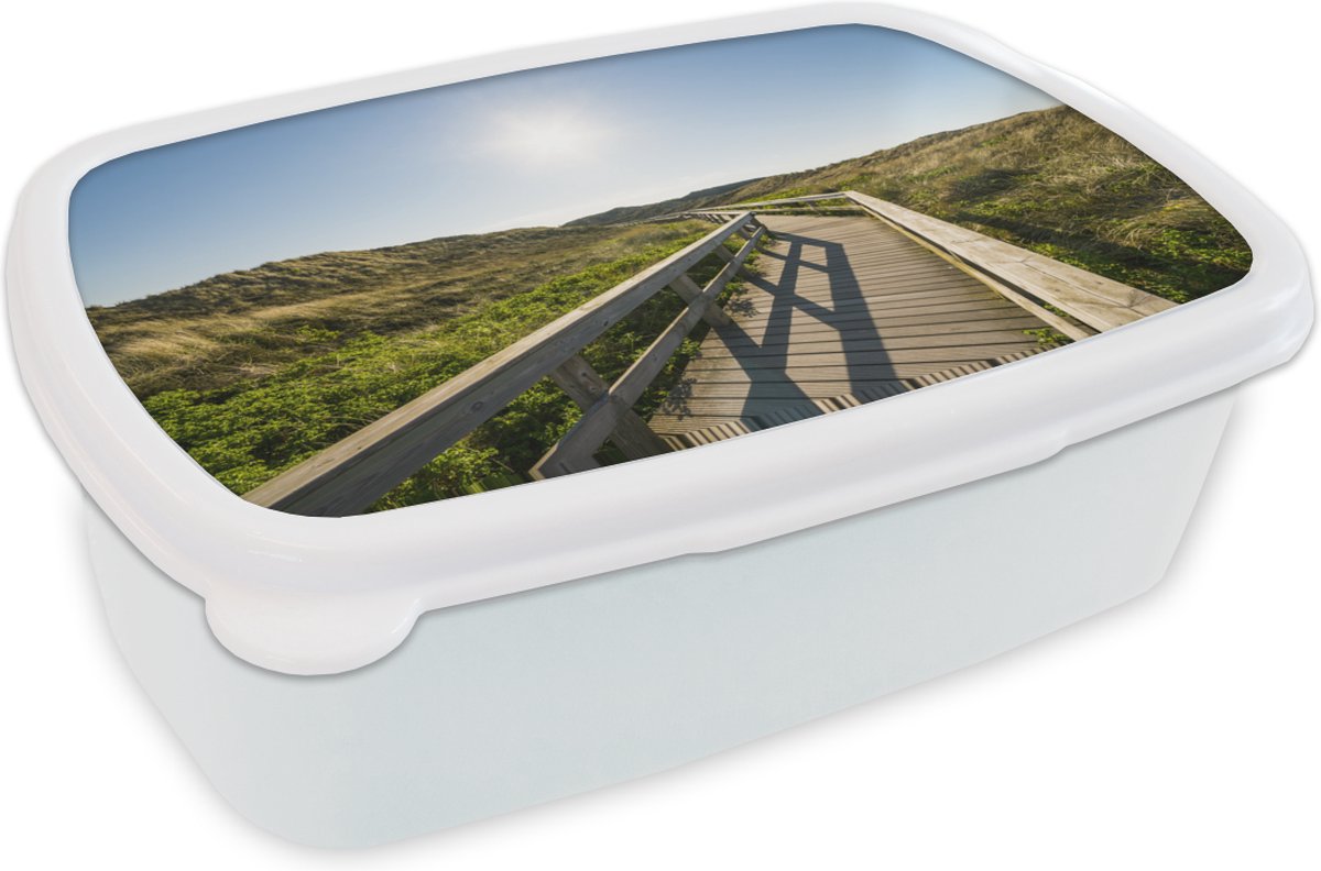 Broodtrommel Wit - Lunchbox - Brooddoos - Strand - Zomer - Duitsland - 18x12x6 cm - Volwassenen