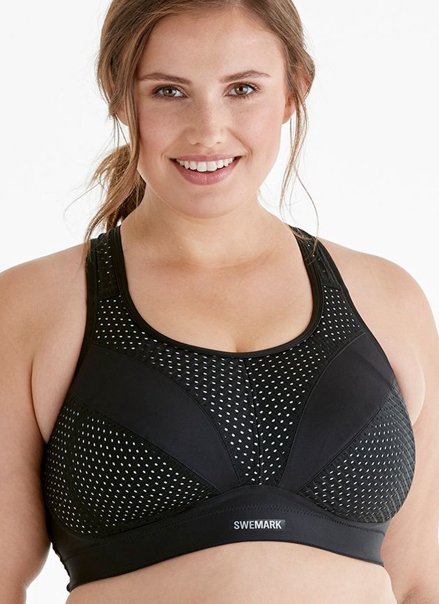 sportbh- dames- de beste sportbh- Swegmark- incredible- 90C- zwart