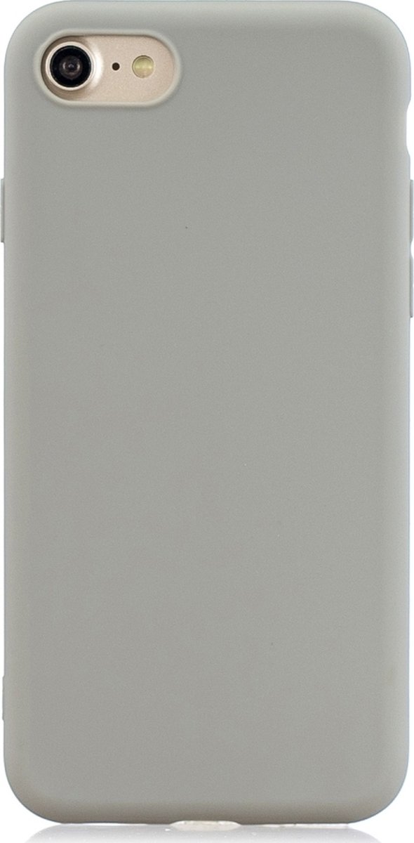 Mobigear Hoesje geschikt voor Apple iPhone 7 Telefoonhoesje Flexibel TPU | Mobigear Colors Backcover | iPhone 7 Case | Back Cover - Grijs