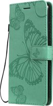 Xiaomi Mi 9T Hoesje - Mobigear - Butterfly Serie - Kunstlederen Bookcase - Turquoise - Hoesje Geschikt Voor Xiaomi Mi 9T