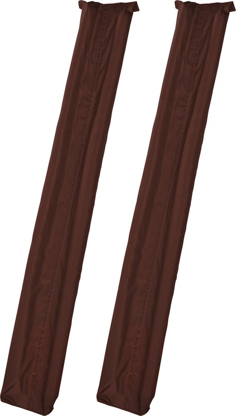 Relaxdays 2 x porte pare-brise - bande anti-bruit - portes jusqu'à 8 cm d'épaisseur - pare-brise marron