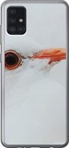 Geschikt voor Samsung Galaxy A52 5G hoesje - Close-up van een witte duif - Siliconen Telefoonhoesje