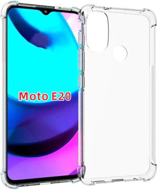 Motorola Moto E20 - E30 - E40 Hoesje - MobyDefend Transparante Shockproof TPU Gelcase - Verstevigde Hoeken - Volledig Doorzichtig - GSM Hoesje - Telefoonhoesje Geschikt Voor Motorola Moto E40 - Moto E30