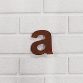 Cortenstaal Huisnummer - Letter a - 10cm hoog