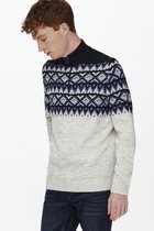 Only & Sons Trui Onsnew Ludvig Half Zip Knit 22020827 Dark Navy Mannen Maat - XS