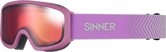 SINNER Duck Mountain Skibril Kinderen - Roze - Rode Spiegellens | bol.com