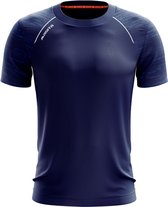 Masita | Sportshirt Heren Korte Mouw - Supreme - Licht Elastisch Ademend - Voetbalshirt - marine - 152