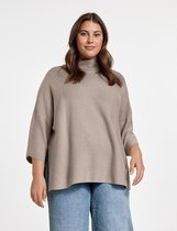 SAMOON Dames Casual trui met 3/4-mouwen en turtleneck