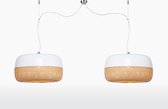 GOOD&MOJO - MEKONG - Hanglamp - ⌀60 cm - 2 lichts - Wit-Naturel