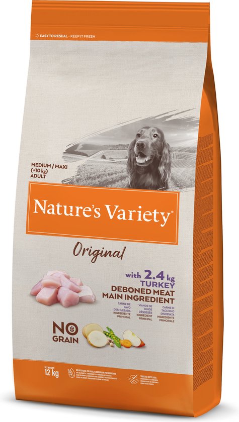 Natures variety original adult medium / maxi turkey no grain (2 KG)