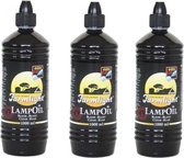 3x huile pour lampe / huile pour torche -1 litre - avec briquet gratuit