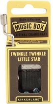 muziekdoos Twinkle Little Star 4 x 5 cm RVS zilver