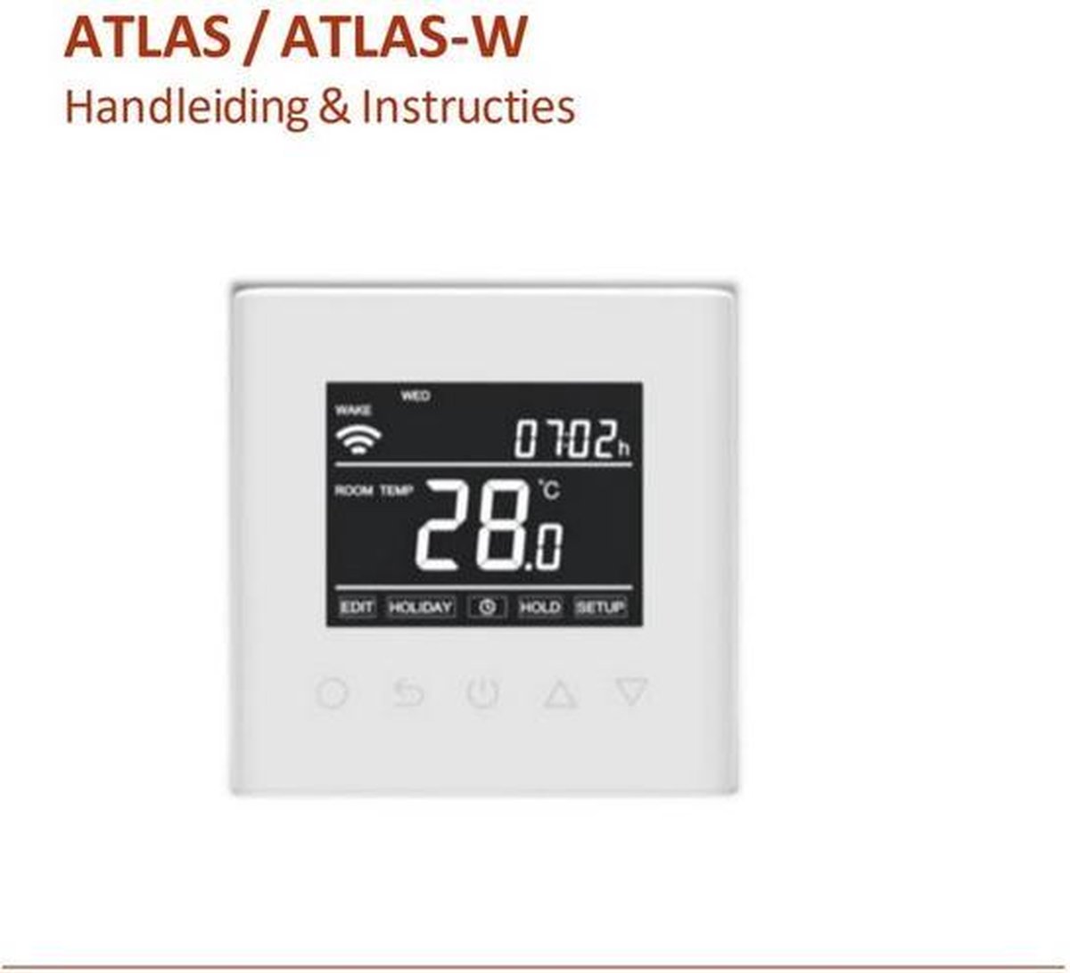 Royal plaza Atlas inbouwthermostaat met wifi mat wit
