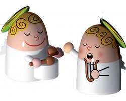 Alessi Kerstengeltjes - Angels Band - AMGI26SET3 - 2 stuks - door Massimo Giacon