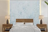 Behang - Fotobehang Marmer - Blauw - Glitter - Breedte 260 cm x hoogte 260 cm