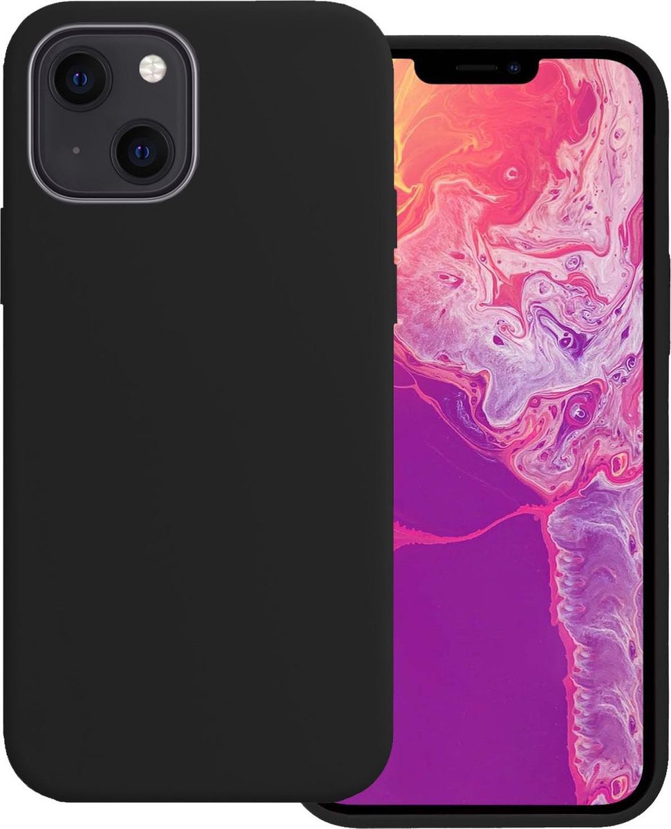 Hoesje Geschikt voor Apple iPhone 13 - Sterk & Shockproof - Hoes Cover - Siliconen Case - Zwart