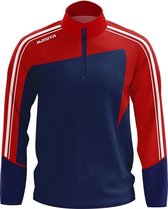 Masita | Zip-Sweater Forza - korte ritssluiting en duimgaten - NAVY BLUE/RED - M