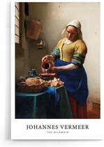 Walljar - Johannes Vermeer - Het Melkmeisje - Muurdecoratie - Poster