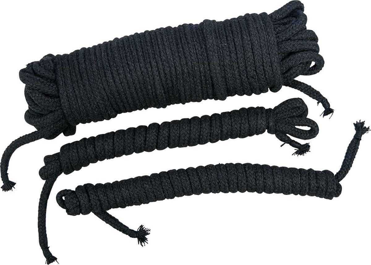 Goedkoopste Bad Kitty – Bondage Touwen Set van 3 Gevlochten Varianten voor de Creatieve Geest – Zwart