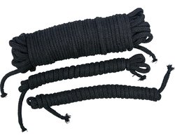 Bad Kitty – Bondage Touwen Set van 3 Gevlochten Varianten voor de Creatieve Geest – Zwart