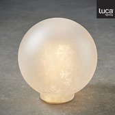 Luca Lighting - Decobal sneeuwvlok wit 10 led battery operated - d18cm - Woonaccessoires en seizoensgebondendecoratie