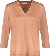 GERRY WEBER Dames Shirt met 3/4-mouwen en modieuze hals, EcoVero