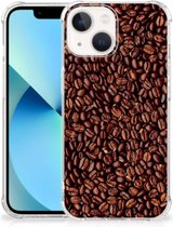 Stevige Bumper Hoesje iPhone 13 mini Smartphone hoesje met doorzichtige rand Koffiebonen