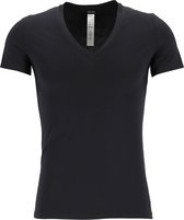 HOM Supreme Cotton tee-shirt (1-pack) - heren T-shirt V-hals - zwart - Maat: M