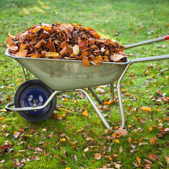 Relaxdays kruiwagenwiel - 4.80/4.00-8 - luchtband - stalen velg - met as - tot 120 kg - zwart-blauw van Relaxdays — afbeelding 4