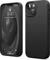 Hoesje Geschikt voor iPhone 13 Mini – Liquid siliconen backcover – Zwart