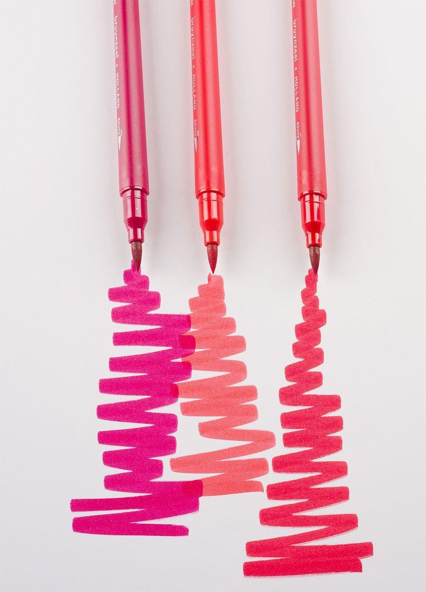 Bruynzeel Creatives Fineliner / Brushpen set 12 kleuren — afbeelding 5