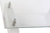 Bijzettafel DKD Home Decor Kristal Metaal Hout Wit (120 x 60 x 42 cm)