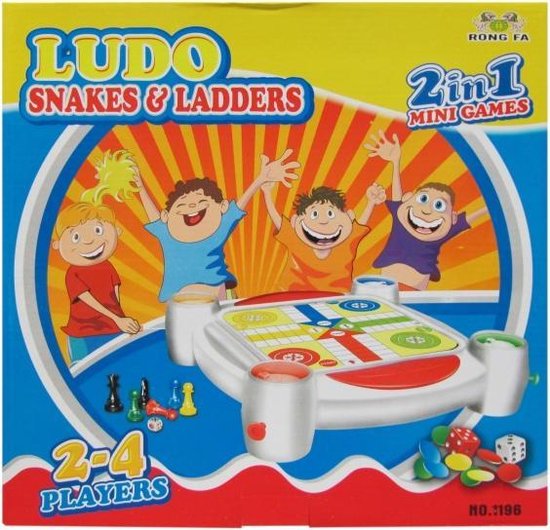 Boek: ludo & ladderspel 2-in-1 minigames, geschreven door LG-Imports