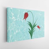 Canvas schilderij - Ebru, Turkish marbling art background -     293477405 - 80*60 Horizontal