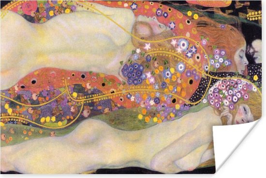 Poster Waterslangen II - Gustav Klimt