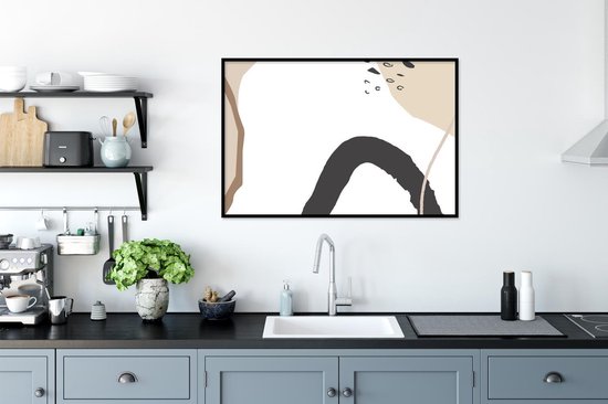 Cadre photo avec affiche - Été - Abstrait - Wit - 120x80 cm - Cadre pour affiche