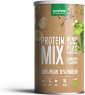 Purasana Protein mix pea sunflower hemp banana biologisch 400 gram