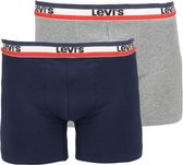 Levi's Boxershorts 2-Pack Grijs Blauw - maat S