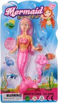 tienerpop beautiful 15 cm roze zeemeermin